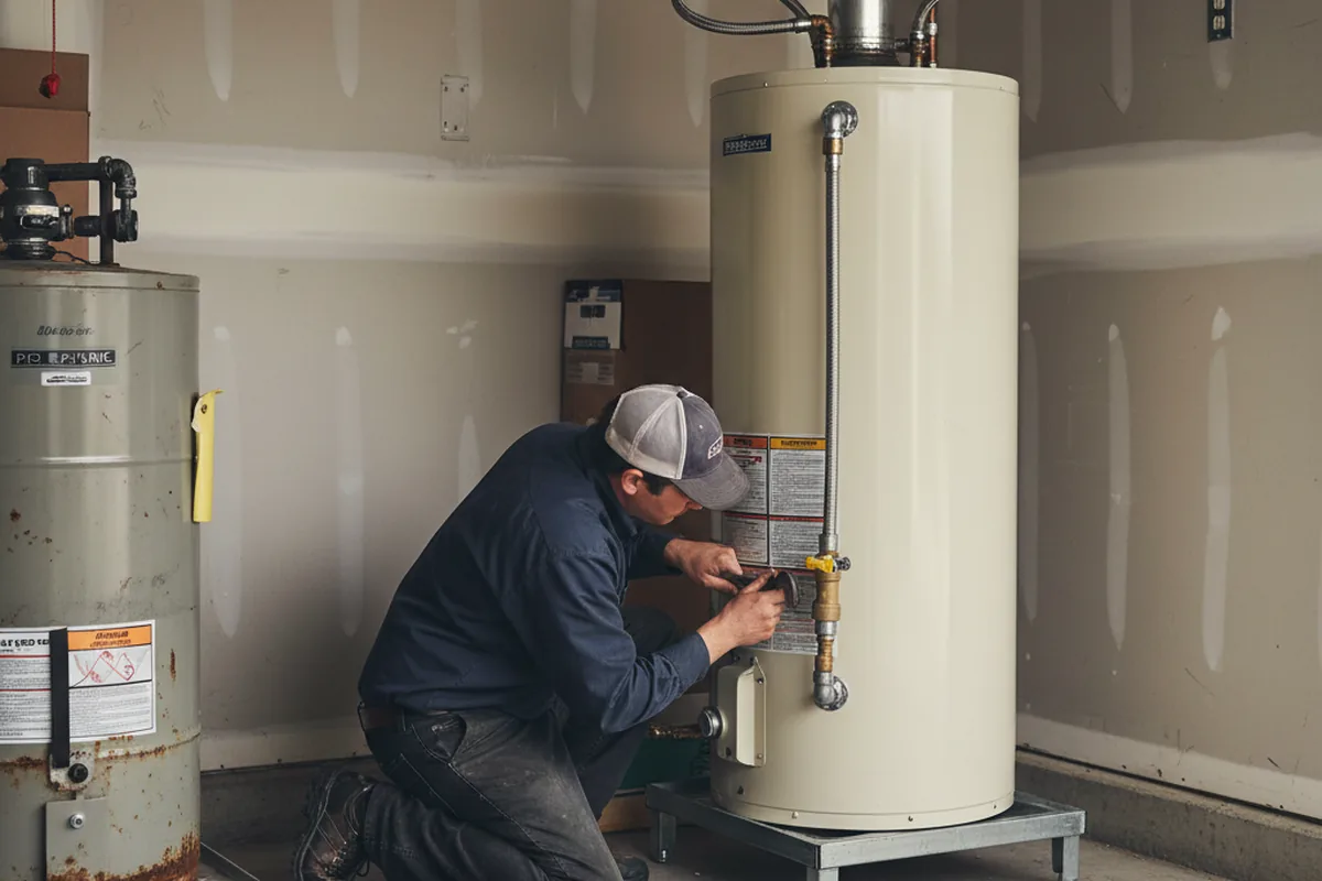 Water heater and shutoff valve replacement in Emerald Isle